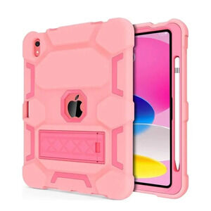 Shockproof Hybrid Case for iPad 10th Gen 10.9” 2022‎ Kickstand & Pencil Holder